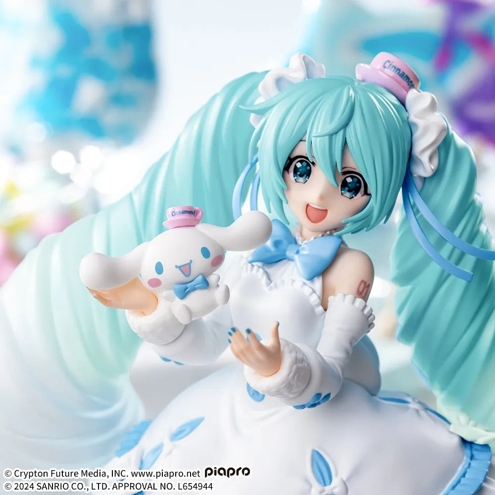 Vocaloid Hatsune Miku x Cinnamoroll white Dress Ver. Figure by SEGA