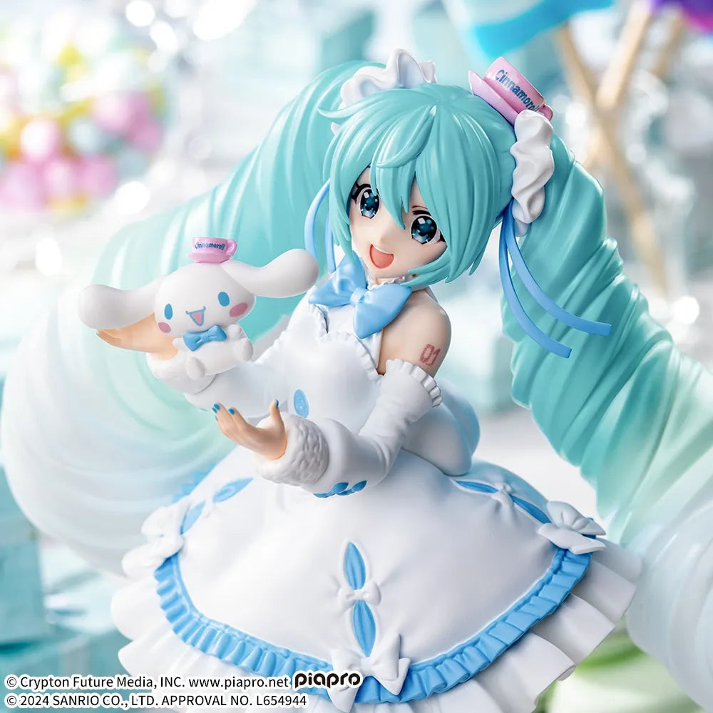 Vocaloid Hatsune Miku x Cinnamoroll white Dress Ver. Figure by SEGA