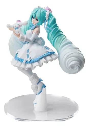 Vocaloid Hatsune Miku x Cinnamoroll white Dress Ver. Figure by SEGA