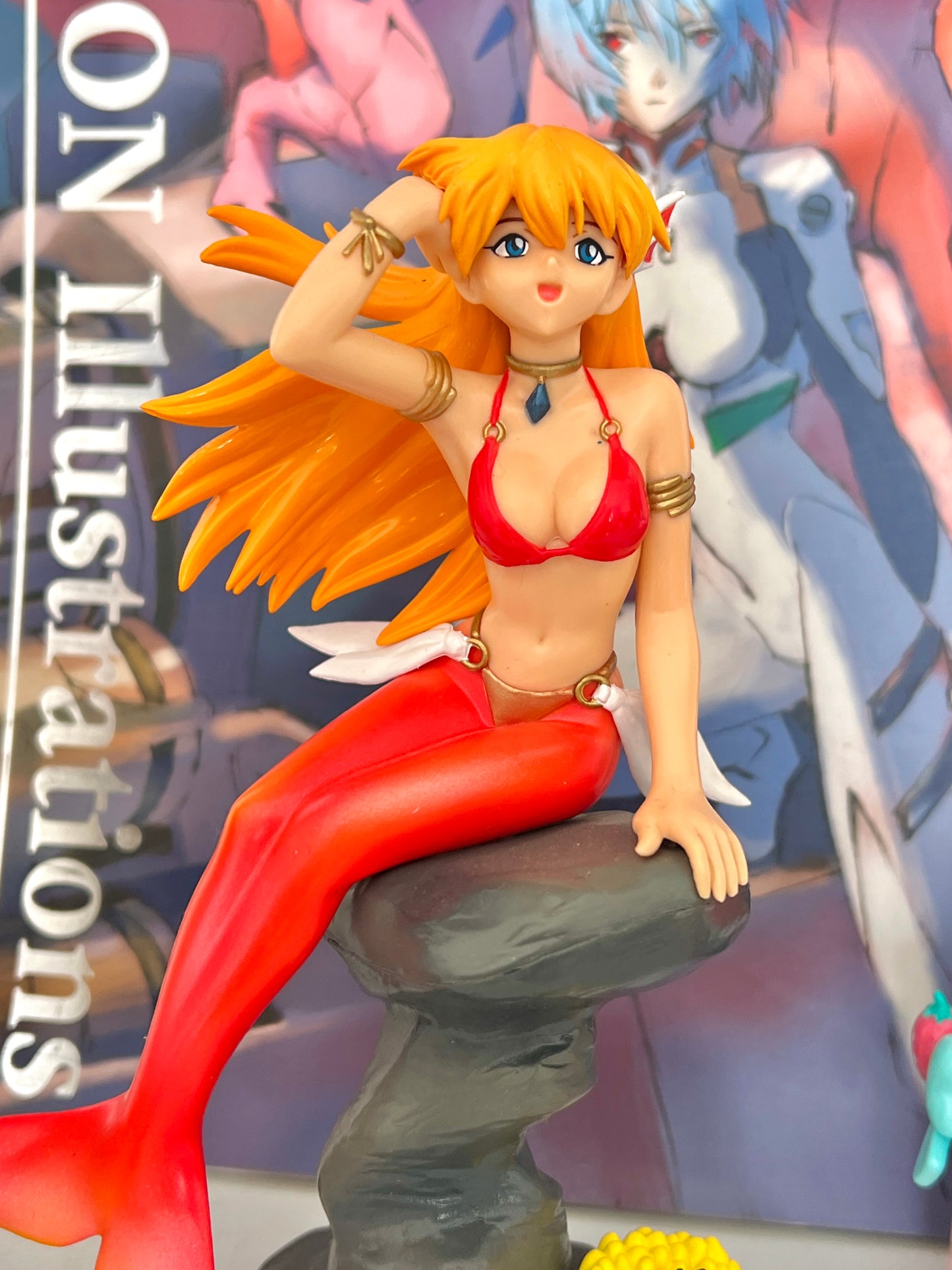 Evangelion Vintage Rei and Asuka Mermaid Figures Set (RARE)