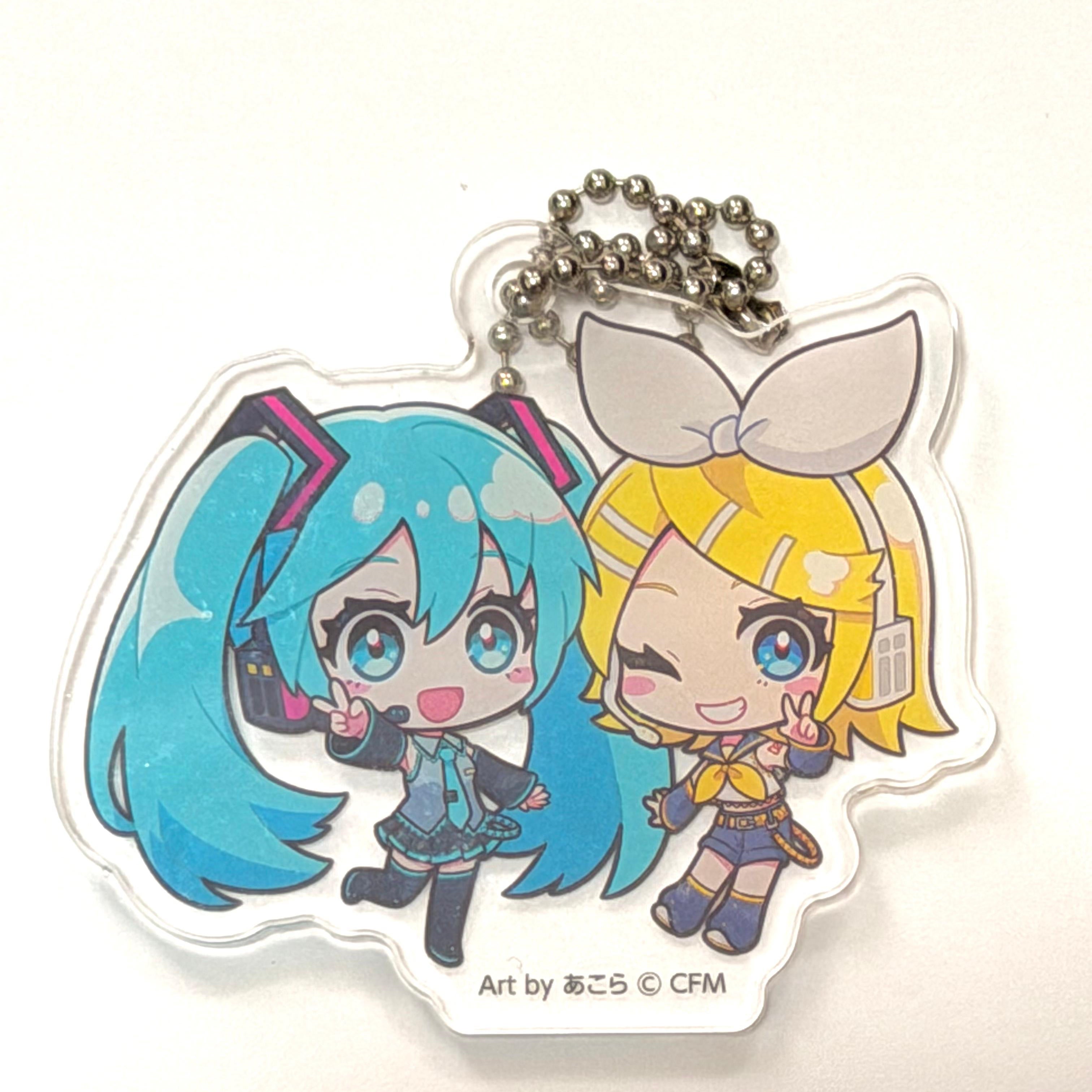 Vocaloid Hatsune Miku & Kagamine Rin 16th Birthday Collaboration acrylic keychain