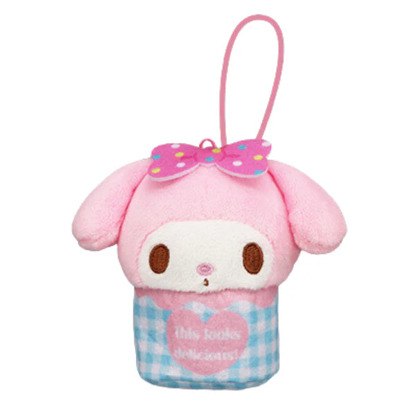 Sanrio My Melody Plush Basket Keychain Charm JP