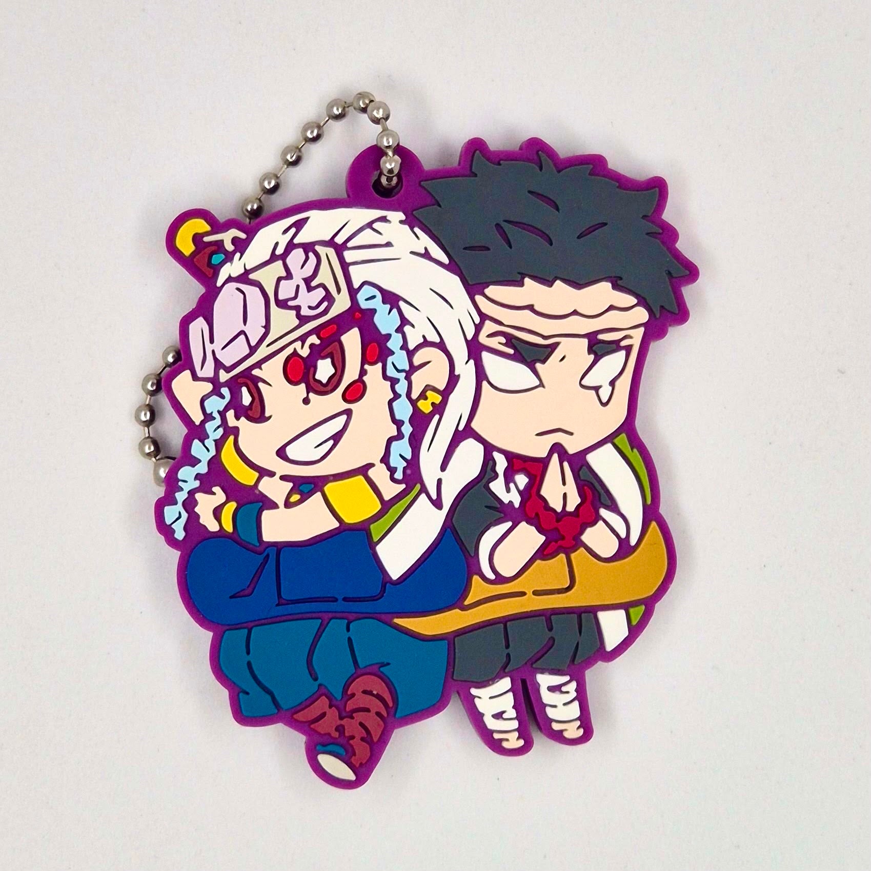 Demon Slayer Bandaid Series Gashapon Keychain Uzui Tengen & Gyomei