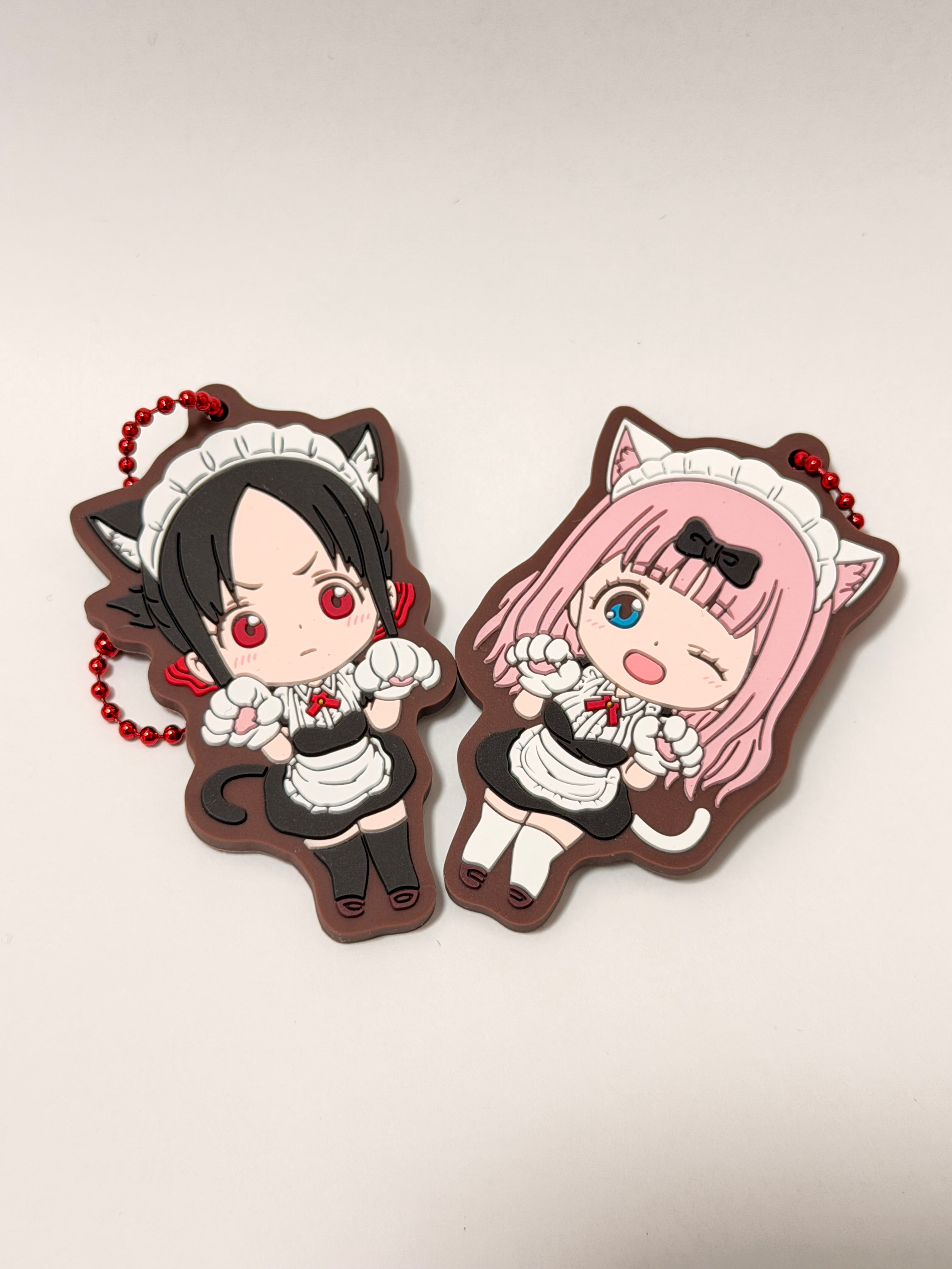 Kaguya Sama Love Is War Kaguya Fujiwara Cat Girl Maid Official Rubber Keychains RARE JP