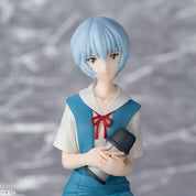 Evangelion Rei Chokonose 30th Anniversary Perching School Uniform Version Figure by SEGA