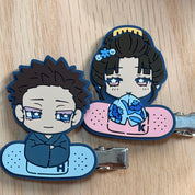 Demon Slayer Hakuji & Koyuki bandage hair clips Set