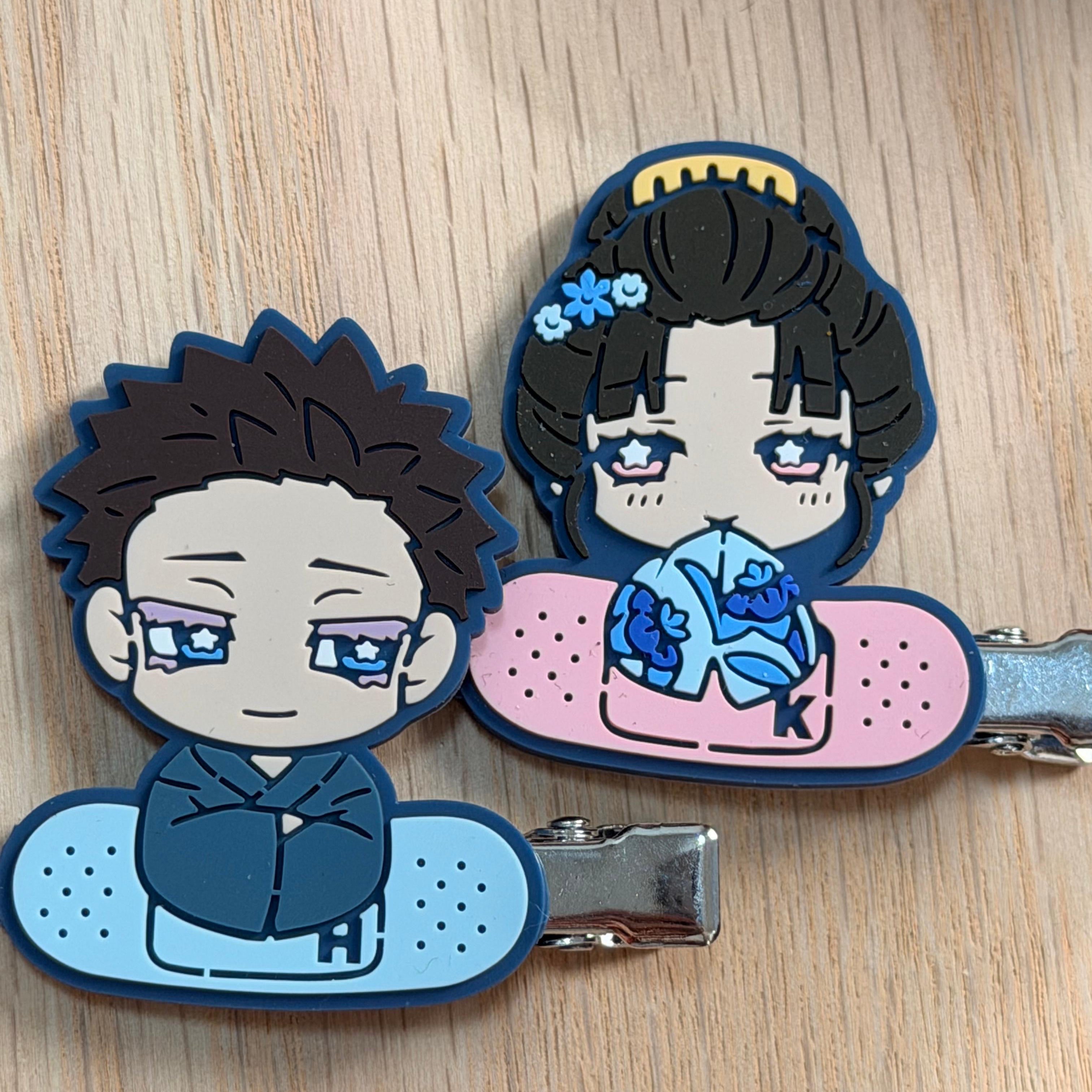 Demon Slayer Hakuji & Koyuki bandage hair clips Set