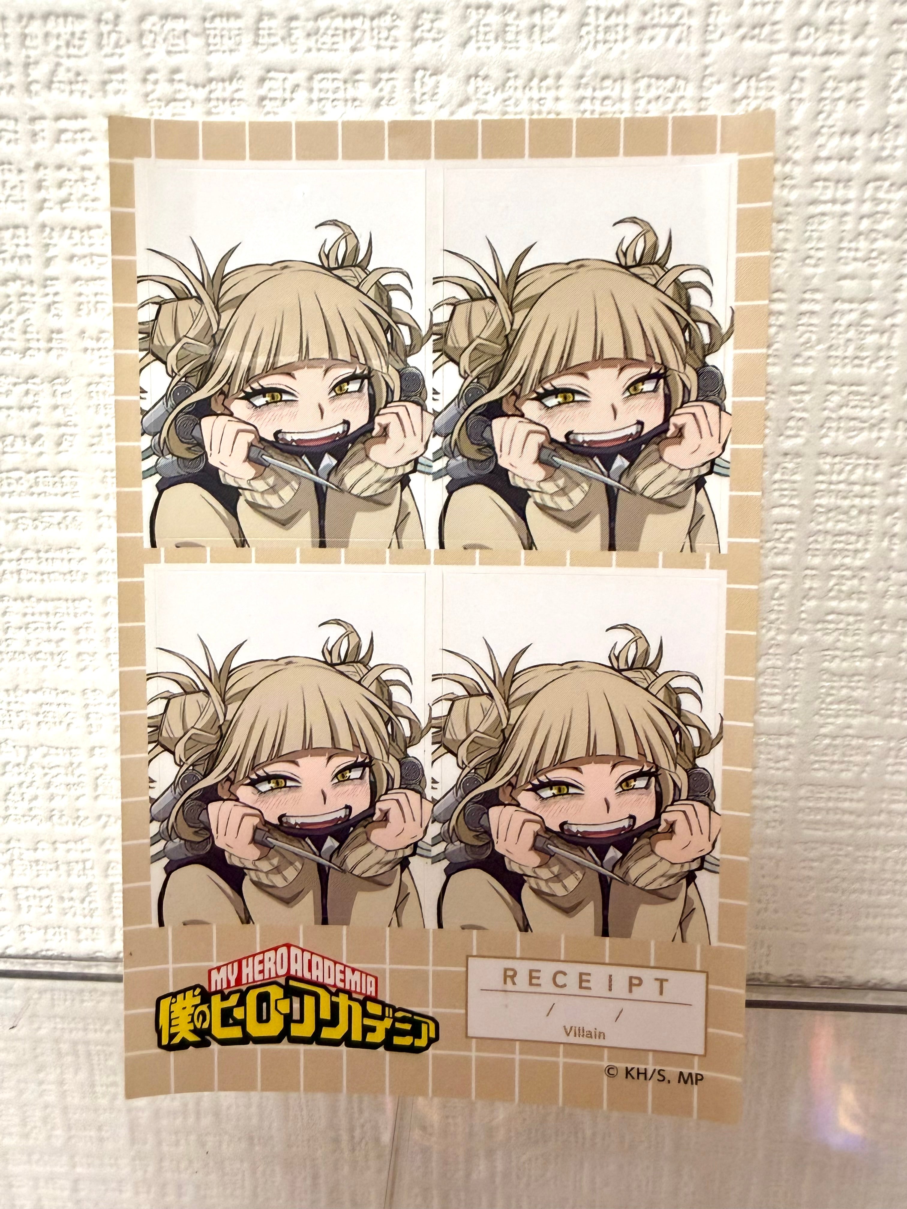My Hero Academia Toga Official Collector Sticker Sheet Card JP
