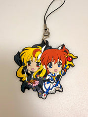 Magical Girl Lyrical Nanoha INNOCENT Nanoha Takamachi & Fate Testarossa strap rubber keychain by Banpresto
