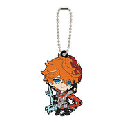 Genshin Impact Mihoyo Childe Tartaglia Fatui Harbinger Rubber Keychain Gashapon
