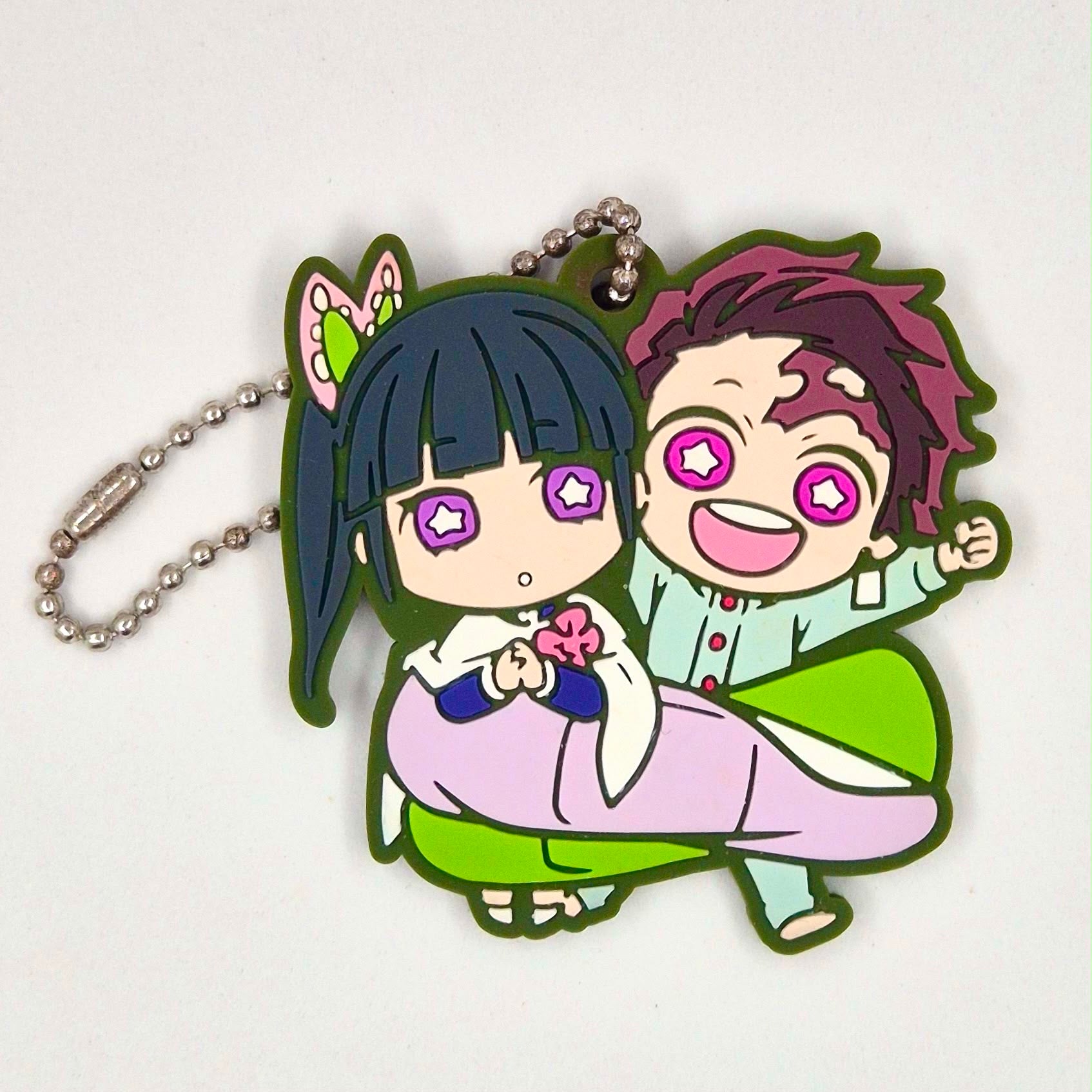 Demon Slayer Bandaid Series Gashapon Keychain Kamado Tanjiro & Kanae Kocho