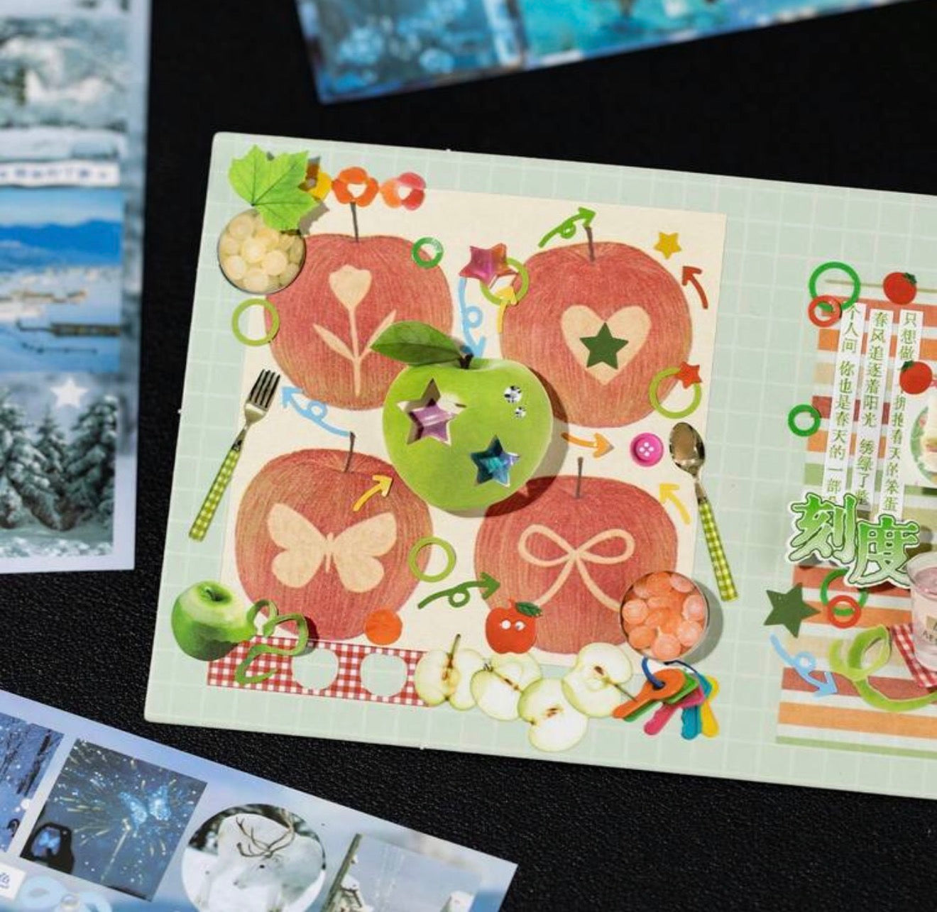 Aesthetic Y2K Rain Days and Jellyfish Shortcake Sticker books 30 pages/book Collage Scrapbook Journaling