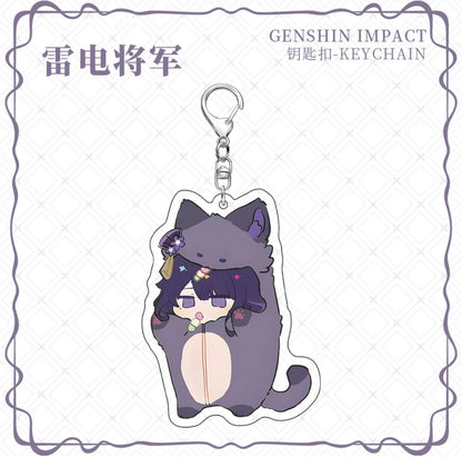 Genshin Impact Cute Cosplay Acrylic Keychains