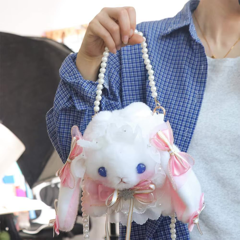 Bunny Plush Purse Pink