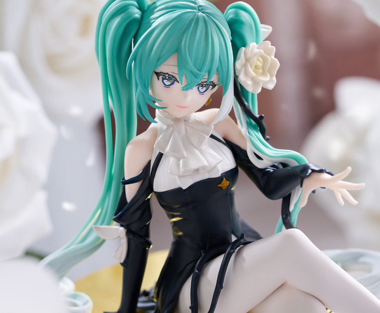 HATSUNE MIKU - FuRyu Noodle Stopper Figure - Flower Fairy White Rose Ver.