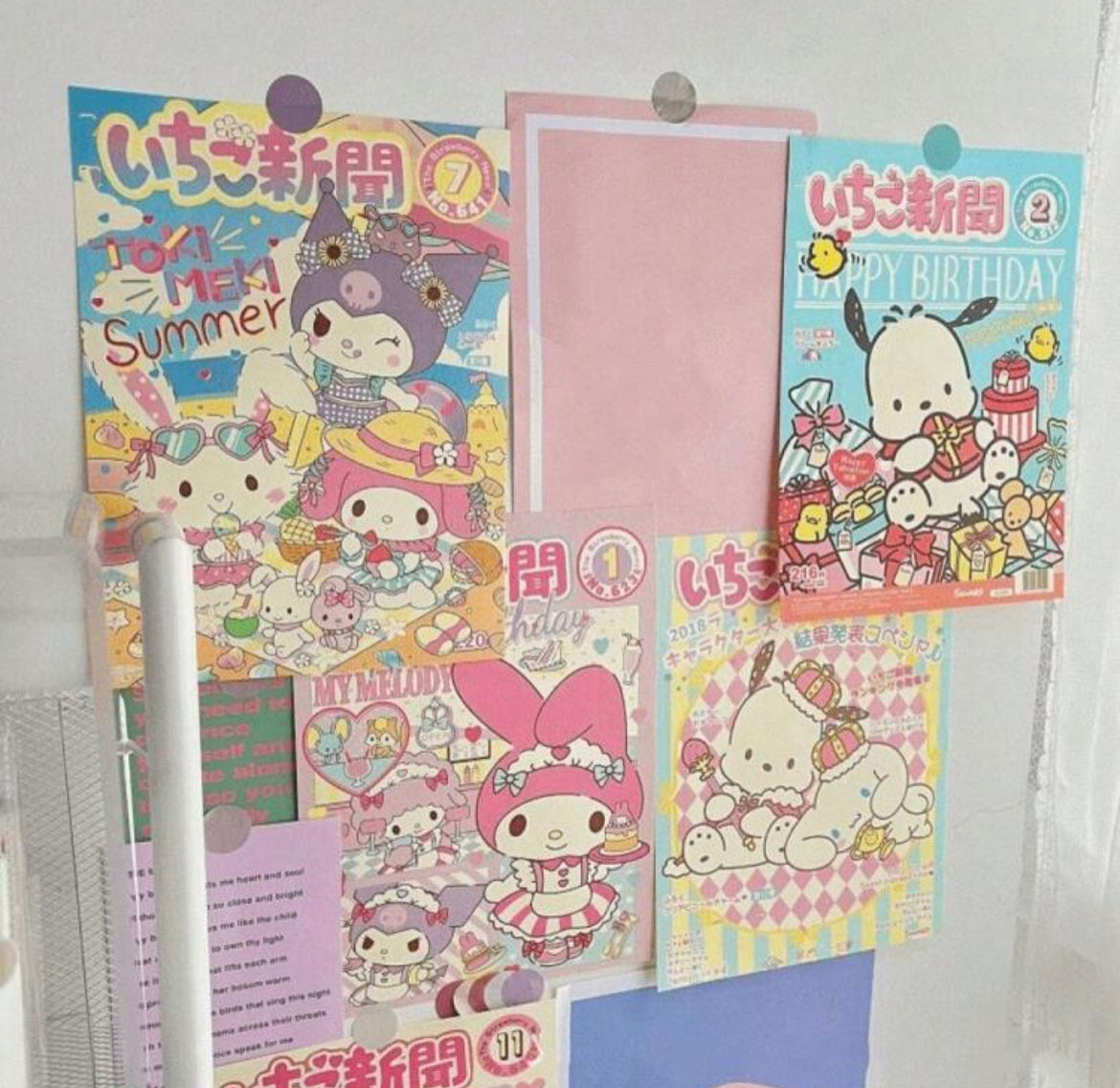 Sanrio Kawaii Print A5 Aesthetic Posters