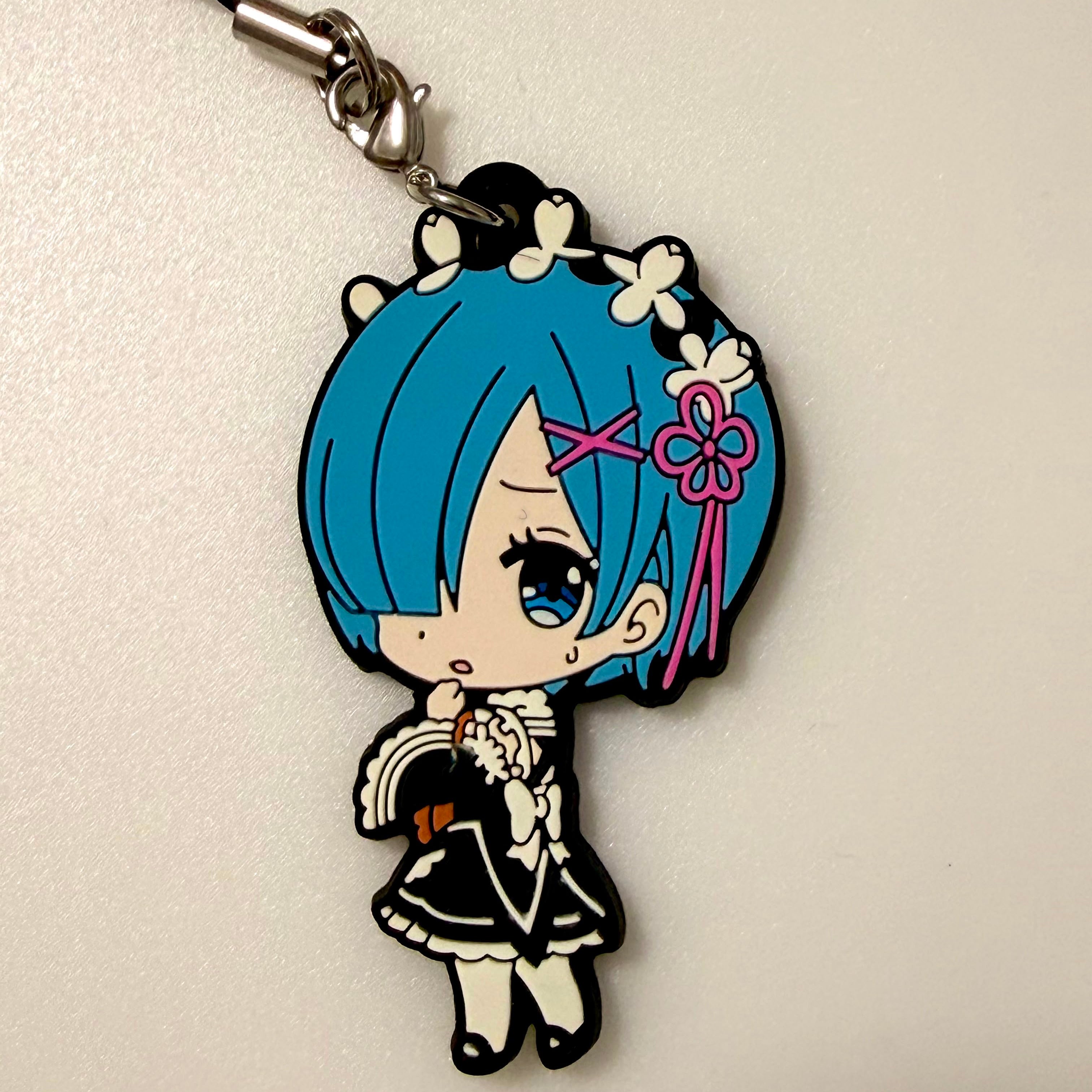 Re:Zero - Starting Life in Another World Rem strap rubber keychain by Bushiroad