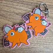 Chainsaw Man Pochita Power Style Rubber Keychain