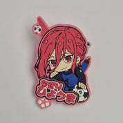 Blue Lock Character Rubber Badge Pin Gashapon