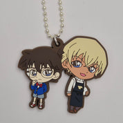 Conan Case Closed "Lots of Conan & Amuro" Conan and Amuro Rubber Keychain