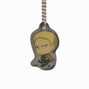 Attack On Titan Reiner Metallic Keychain Deformed Series