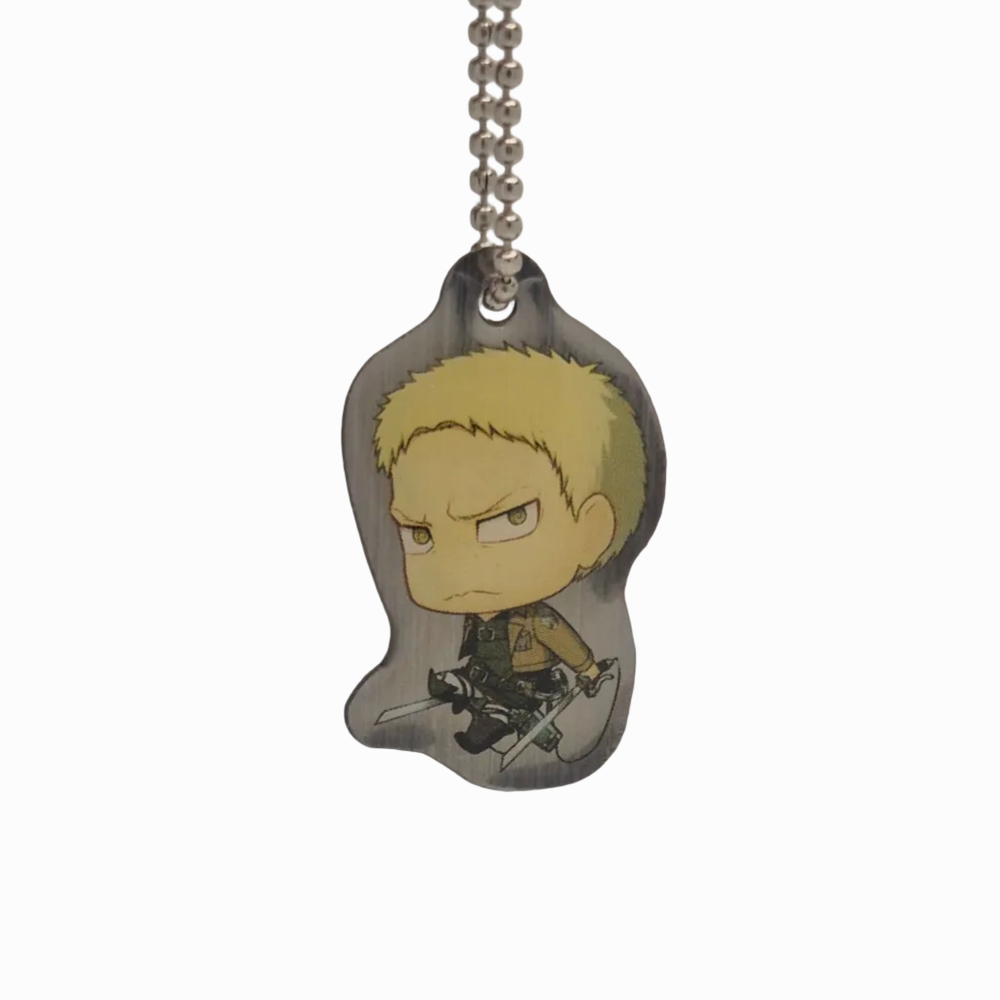Attack On Titan Reiner Metallic Keychain Deformed Series