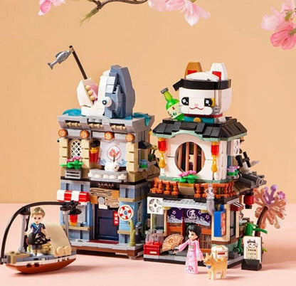 Japanese Cat Themed Shop Lego Puzzle