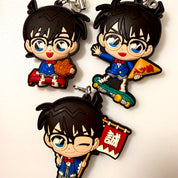 Detective Conan Case Closed Edogawa Conan strap rubber keychains