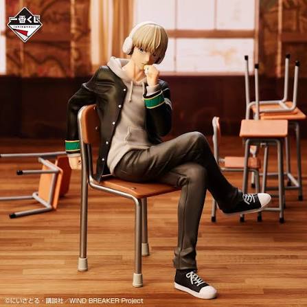 NO BOX Wind Breaker Ichiban Kuji Ren Kaji Figure by Bandai RARE