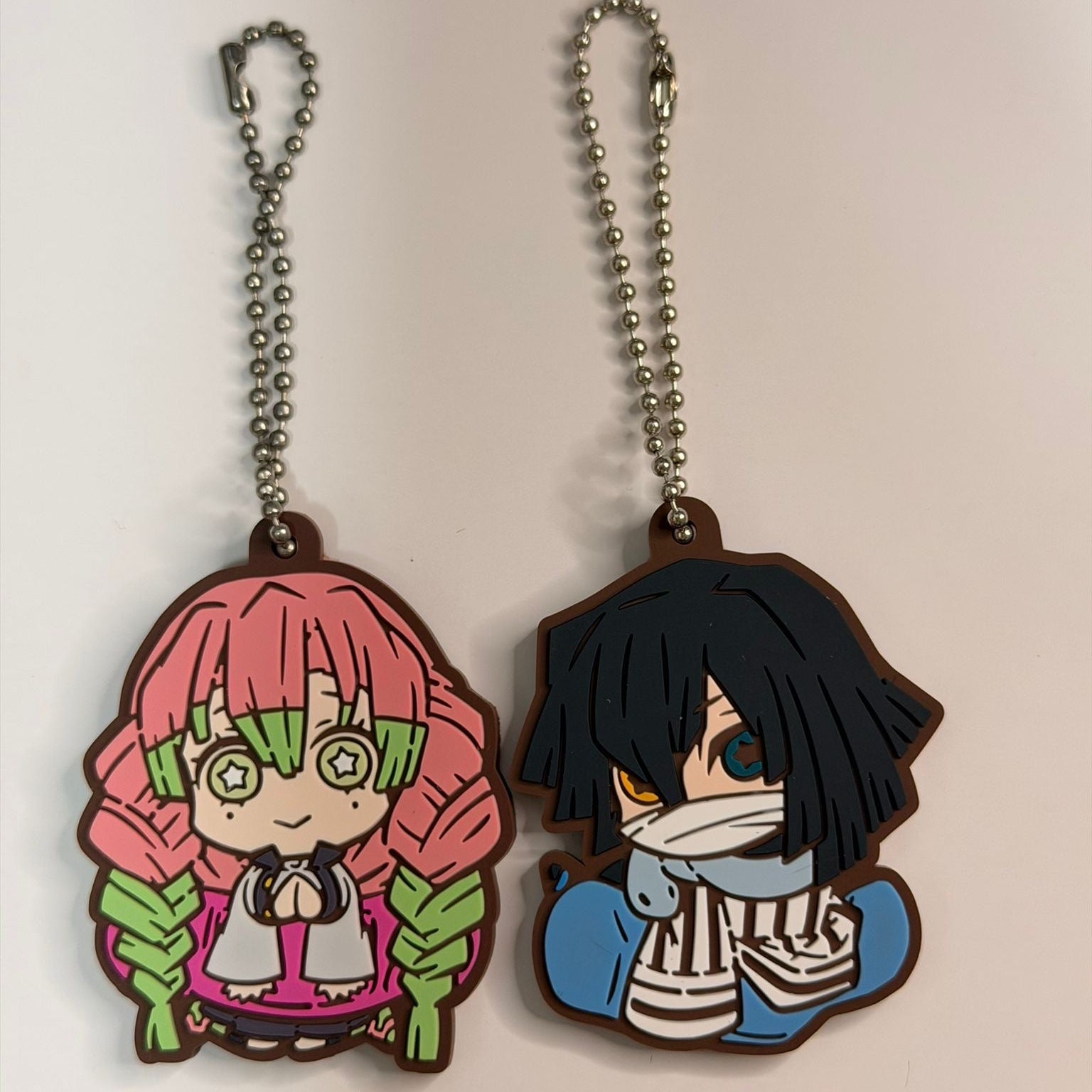 Demon Slayer Mitsuri & Obanai rubber keychain