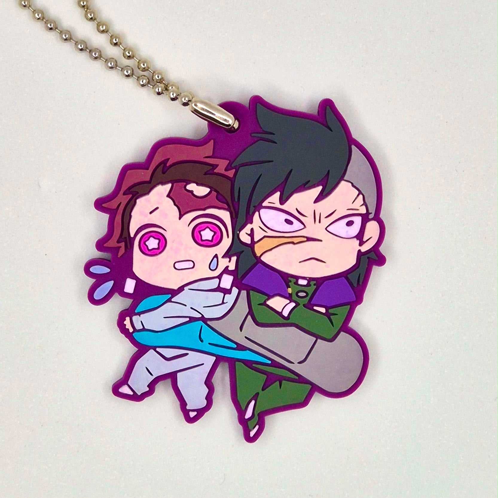 Demon Slayer Bandaid Series Gashapon Keychain Kamado Tanjiro & Genya Shinazugawa