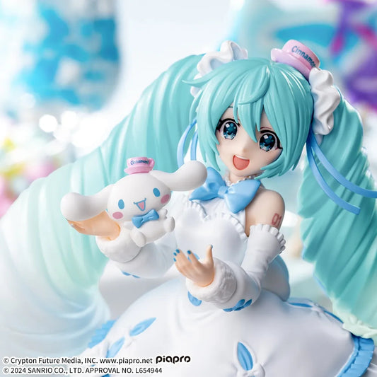 Vocaloid Hatsune Miku x Cinnamoroll white Dress Ver. Figure by SEGA