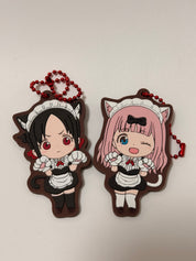 Kaguya Sama Love Is War Kaguya Fujiwara Cat Girl Maid Official Rubber Keychains RARE JP