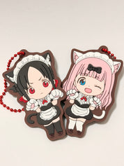 Kaguya Sama Love Is War Kaguya Fujiwara Cat Girl Maid Official Rubber Keychains RARE JP