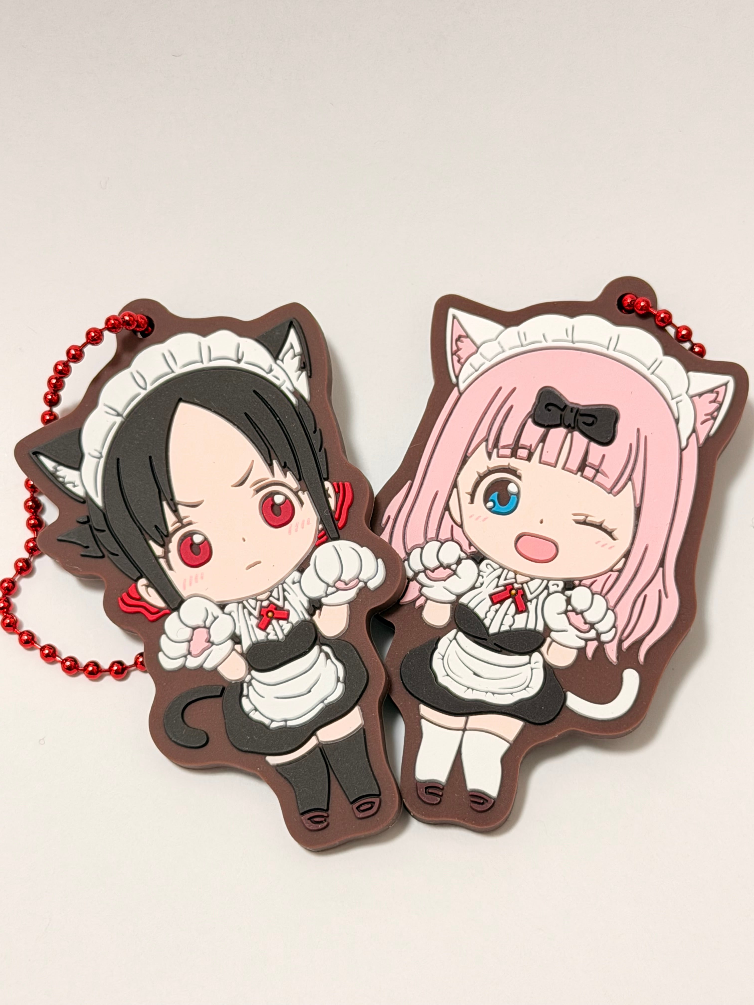 Kaguya Sama Love Is War Kaguya Fujiwara Cat Girl Maid Official Rubber Keychains RARE JP