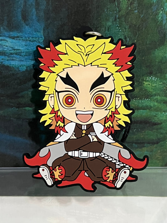 Demon Slayer Original Rengoku Happy Rubber Keychain by Bandai