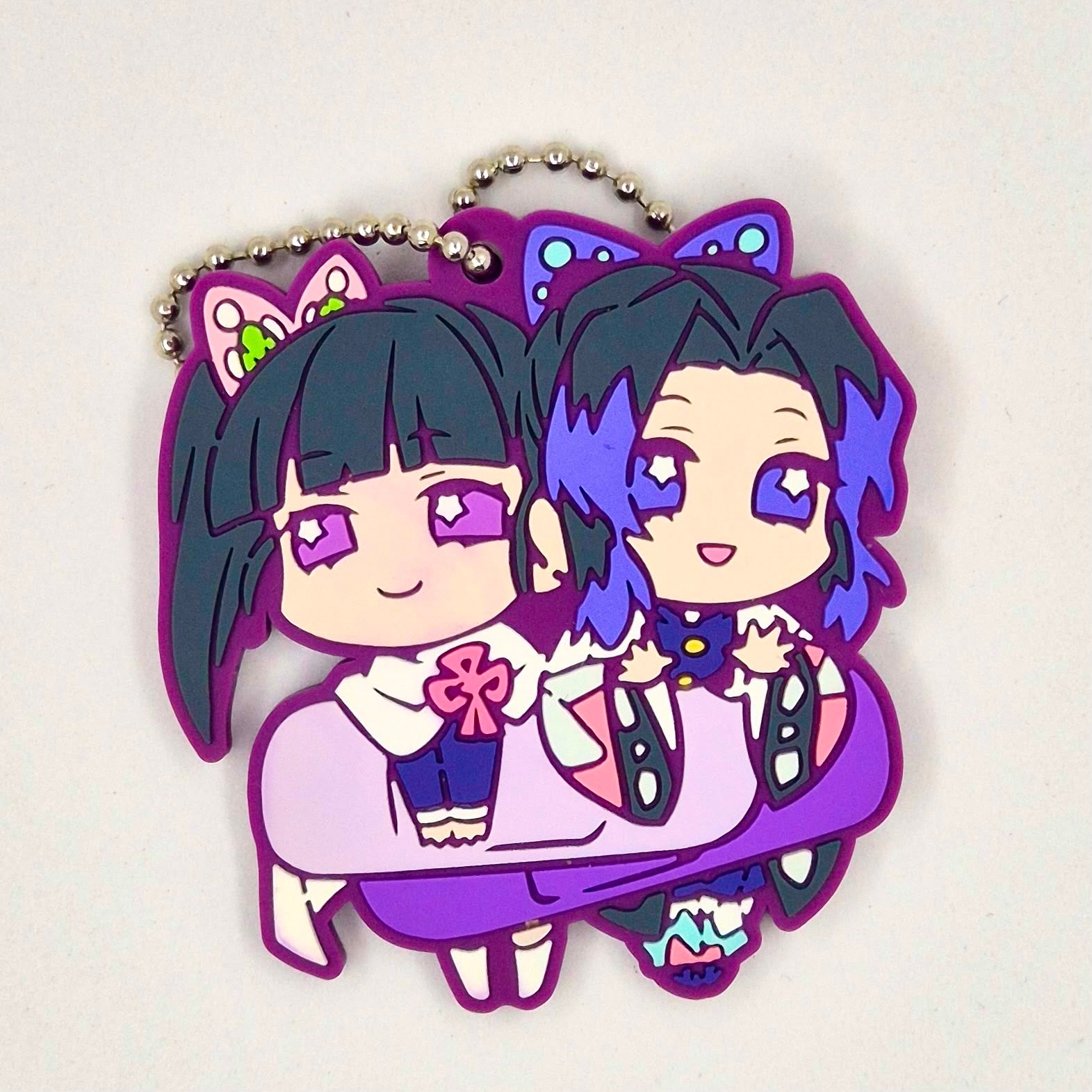Demon Slayer Bandaid Series Gashapon Keychain Shinobu Kocho & Kanao Kocho