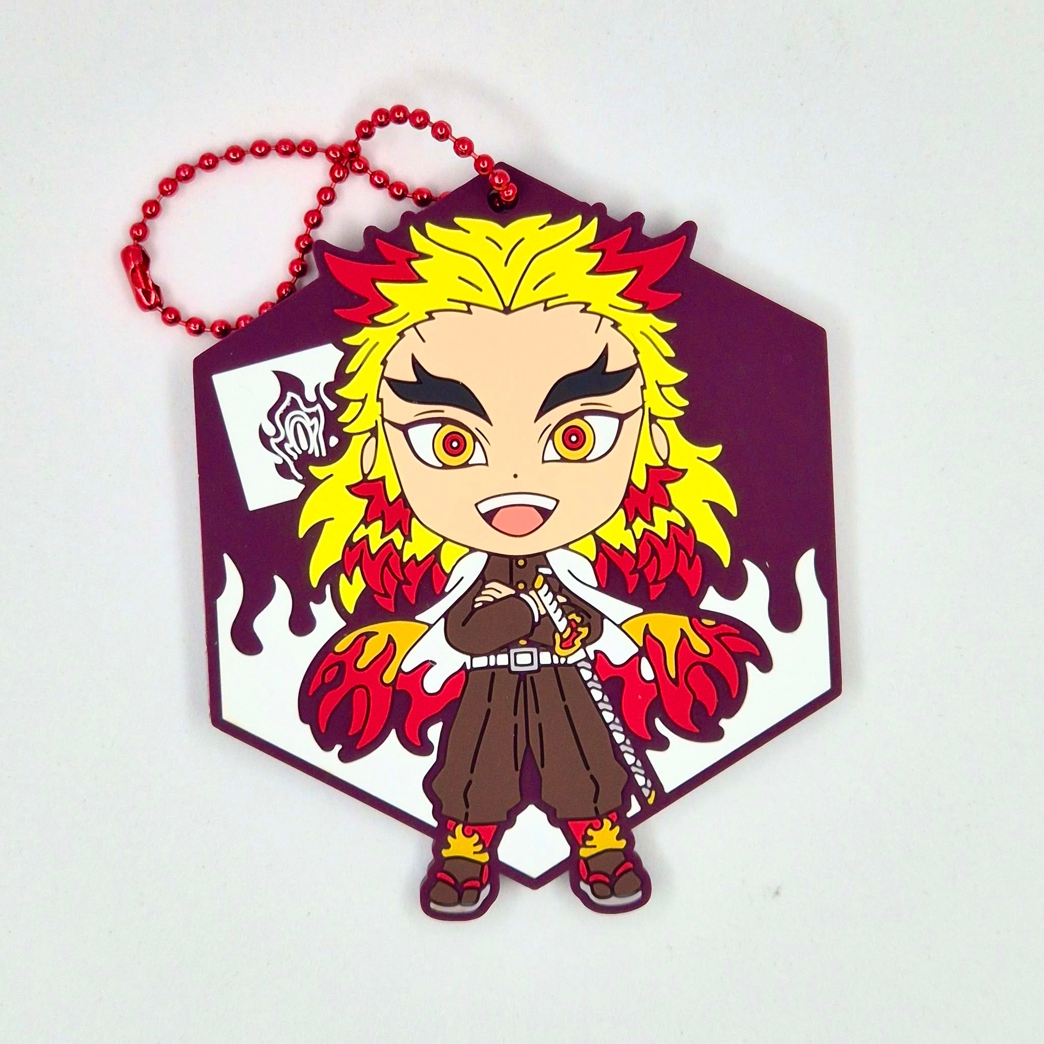 Demon Slayer Official Rengoku Kyojuro rubber keychain