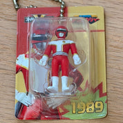 Power Rangers Red Turbo Ranger mini figurine keychain