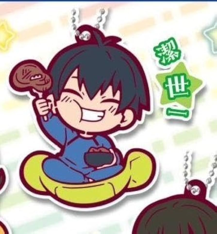 Blue Lock Character Banchoukou Rubber Keychain Gashapon