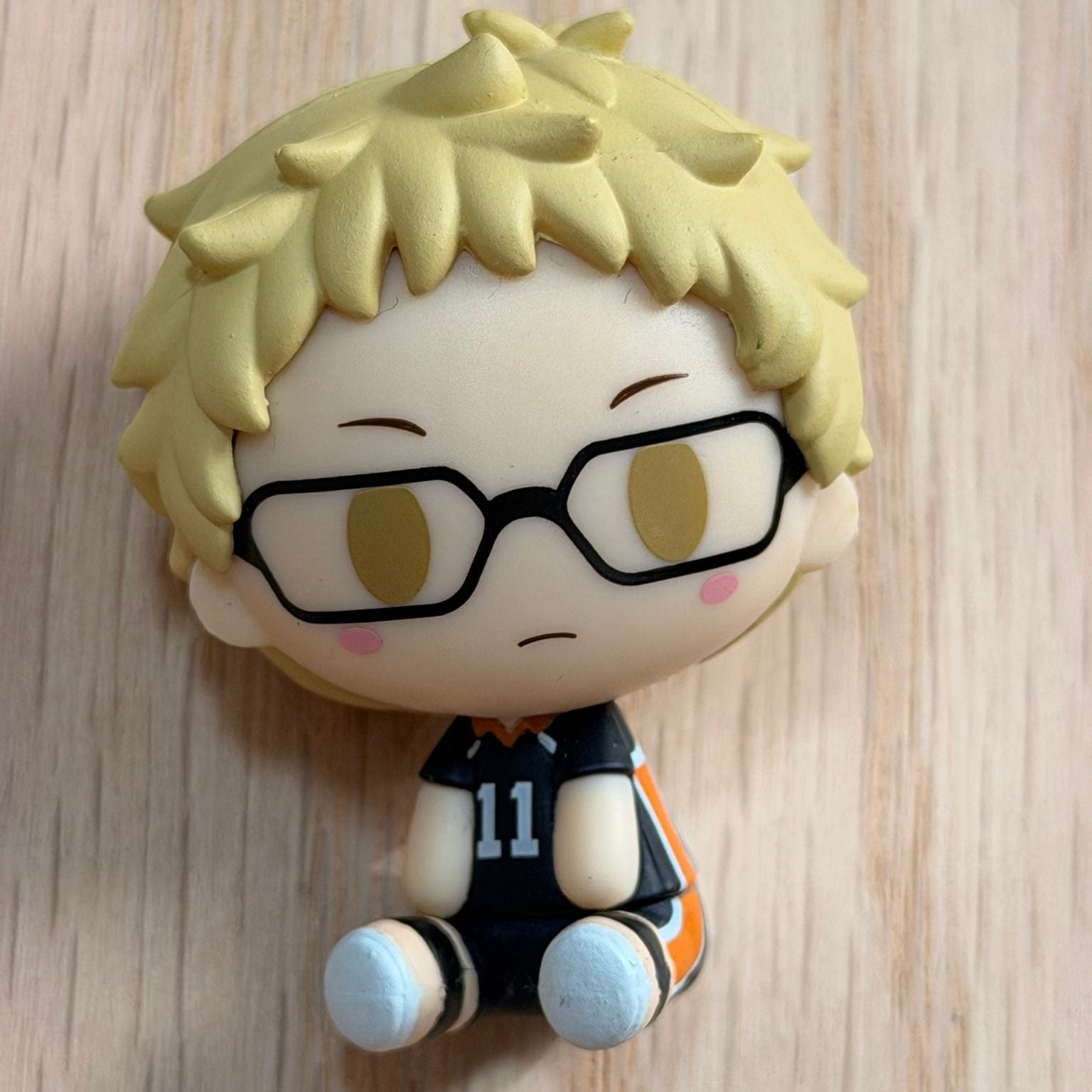 Haikyuu!! Kei Tsukishima Chokonokko mini figurine by Bandai