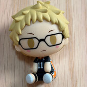 Haikyuu!! Kei Tsukishima Chokonokko mini figurine by Bandai