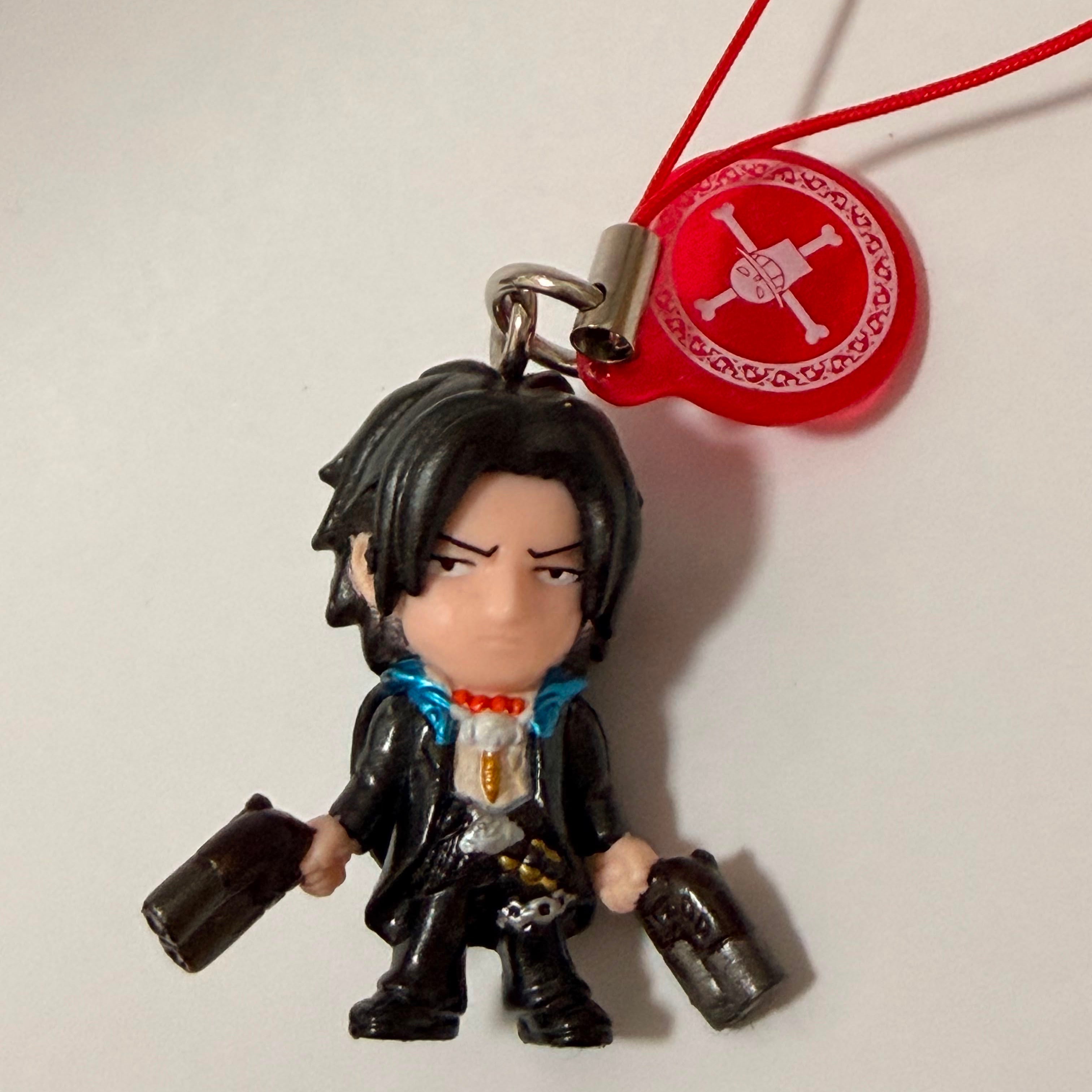 One Piece Protgas D Ace mini figurine strap keychain