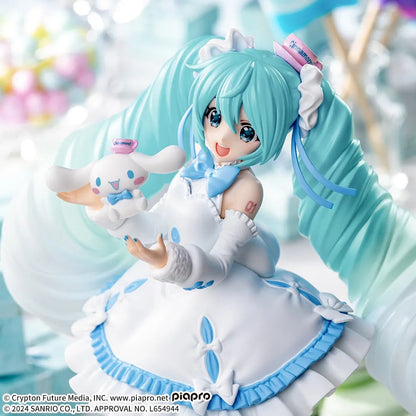 Vocaloid Hatsune Miku x Cinnamoroll white Dress Ver. Figure by SEGA