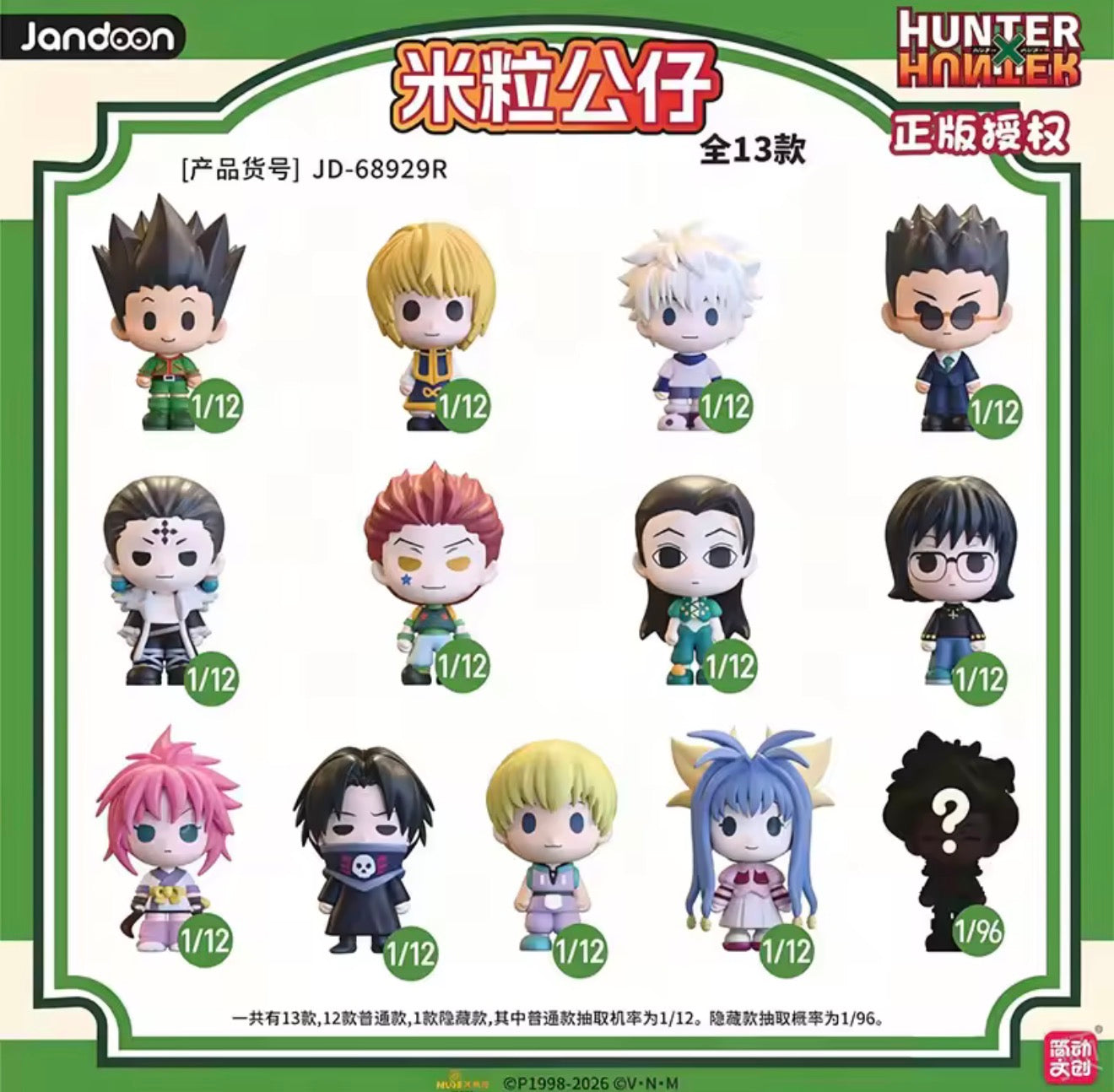 Hunter x Hunter Official Mini Figure Minuature Blind Box (1 Random)
