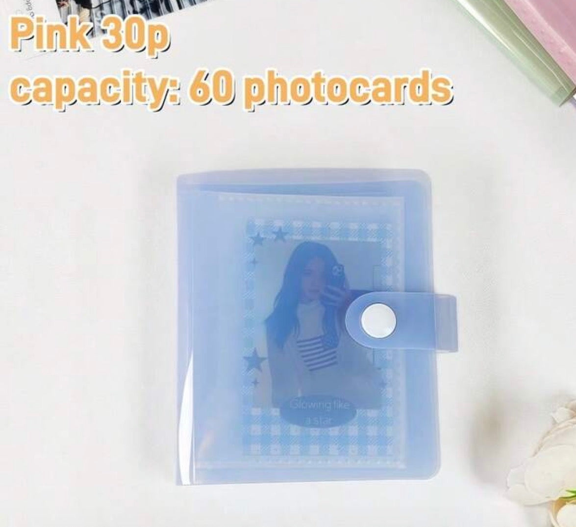 Aesthetic Pastel Photocard Album fits 60 cards