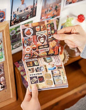 Japanese y2k retro Food Cuisine Themed Collage Sticker Cutout Book 20 pages/book