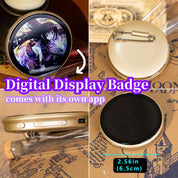 Cybercore Electric E-Badge Pin Badge Customizable Wireless