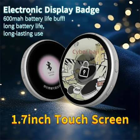 Cybercore Electric E-Badge Pin Badge Customizable Wireless