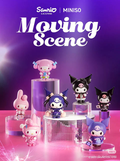 Sanrio Kuromi and My Melody Moving Scene Blind Box Figures by Miniso